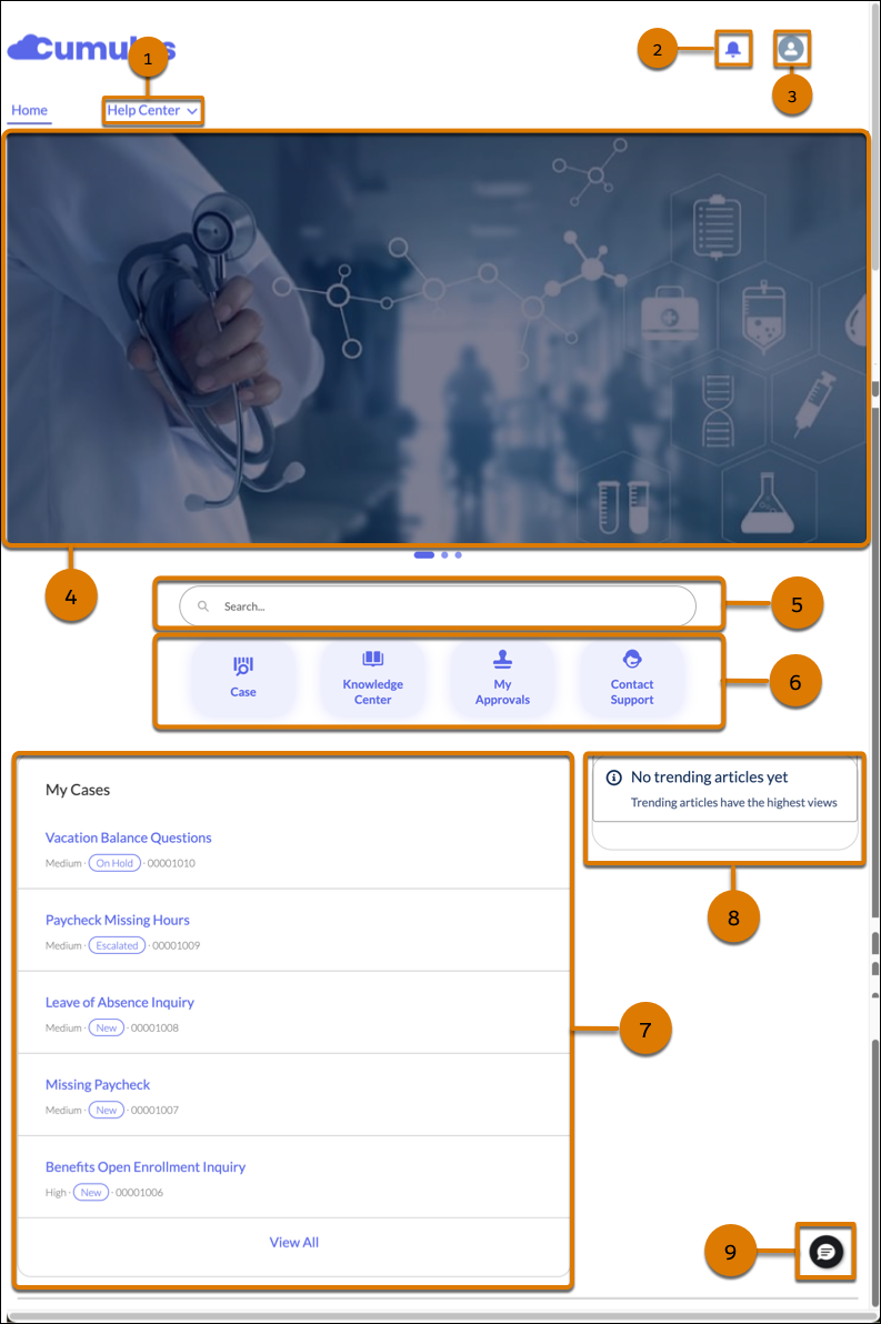 Página inicial do portal do funcionário