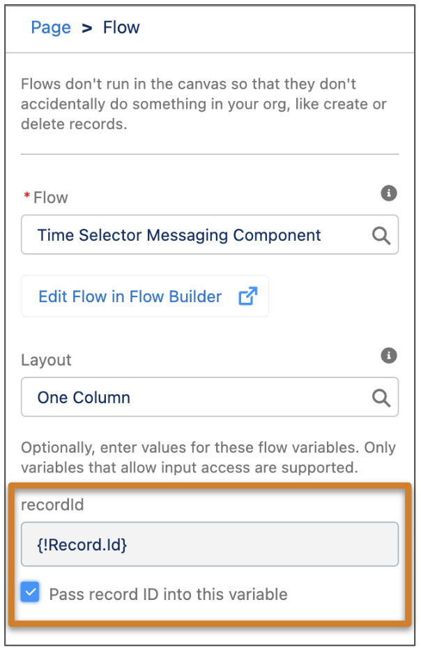 Flow component properties