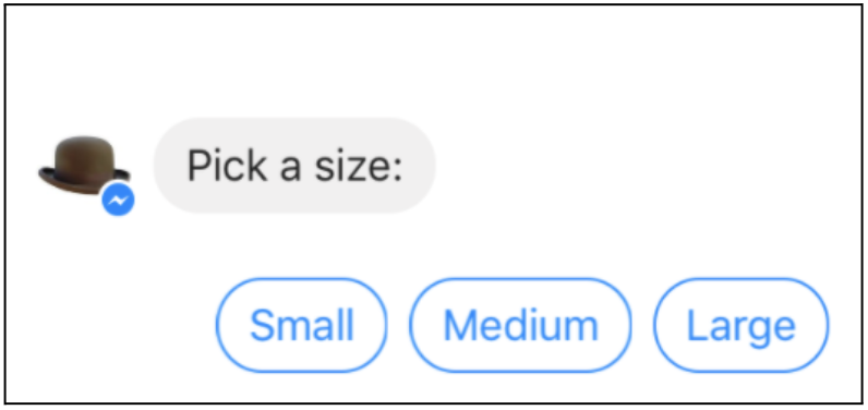 Quick replies format