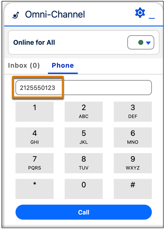 Realice una llamada telefónica desde la utilidad.