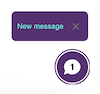 Pulsante Chat e popup Nuovo messaggio con colori personalizzati