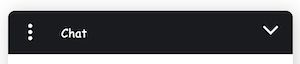 Intestazione chat con font piccolo