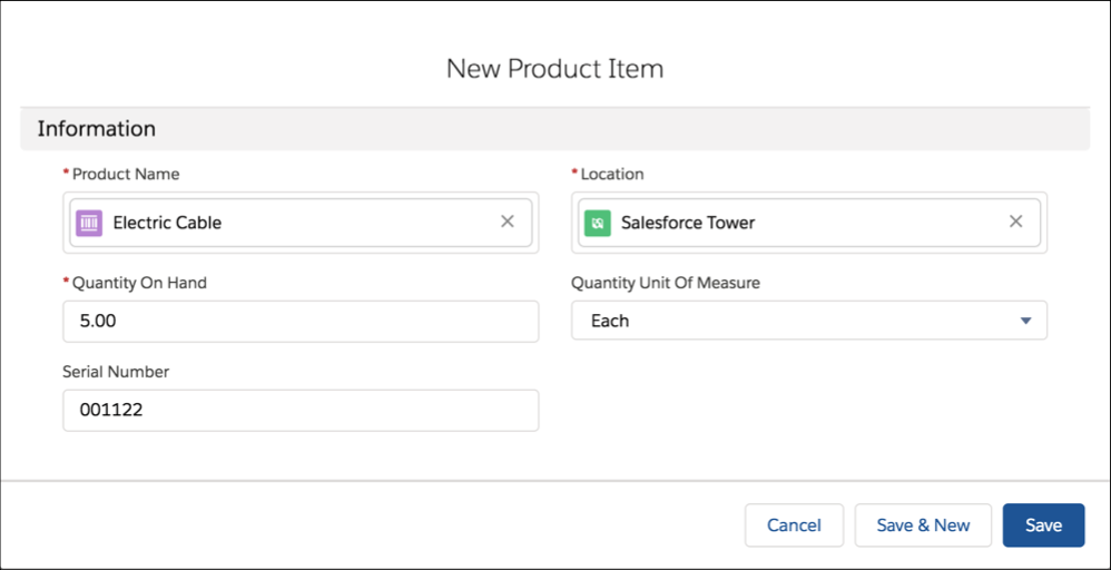 Create product items.