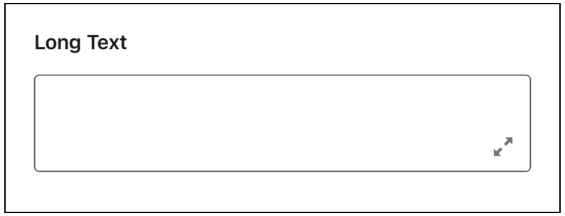 Data Capture Long Text Component