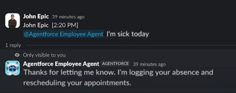 Conversation in Slack
