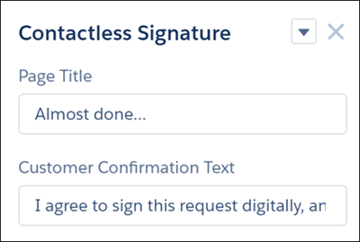 Configuración del componente Firma sin contacto.