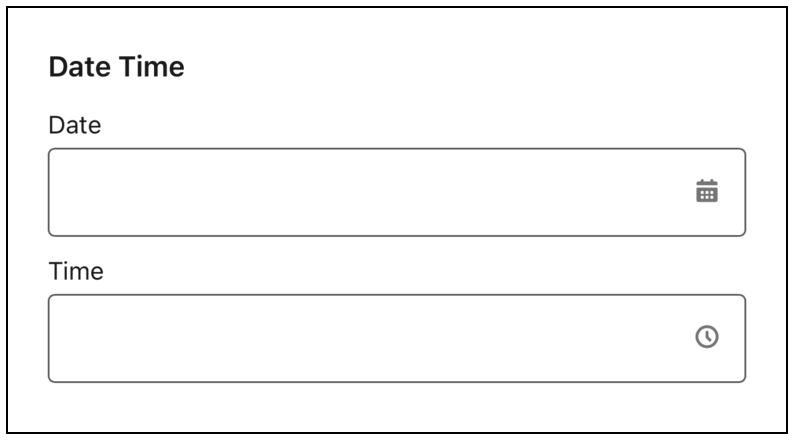 Componente Data e hora da captura de dados