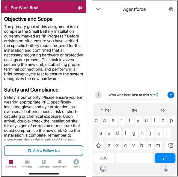 Интерактивный предварительный инструктаж в мобильном приложении Field Service Mobile