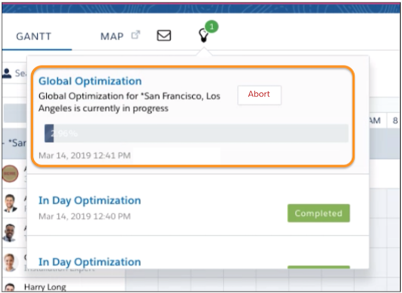 Progreso de optimización global