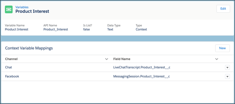Create mappings to your custom context variable.