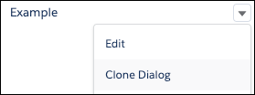 Cliquez sur Cloner un dialogue.