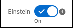 Einstein NLP-innstillingen aktivert