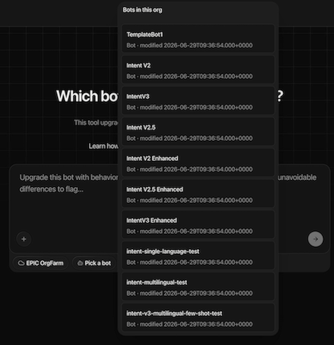Pick a bot