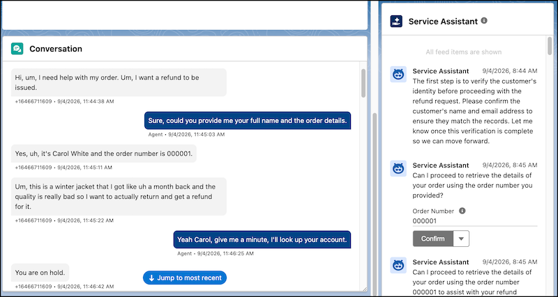 A service plan starting automatically on a Voice Call record.
