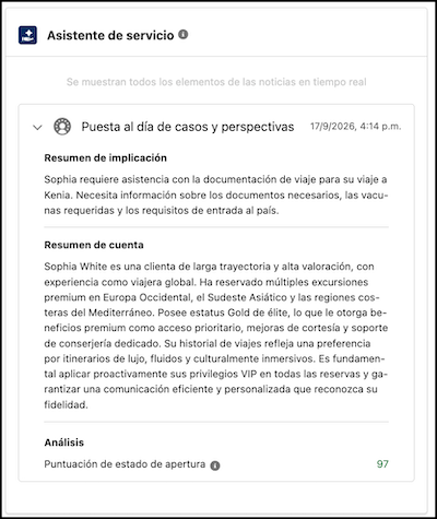 Agent chat box description text in the service rep's preferred language