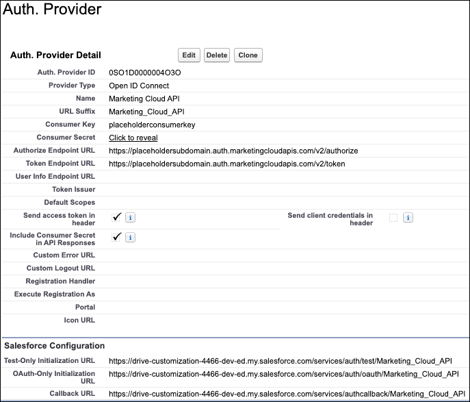 screenshot of auth provider named credential