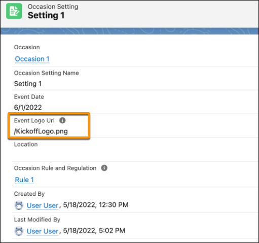 Screenshot showing summary information of uploaded static resource