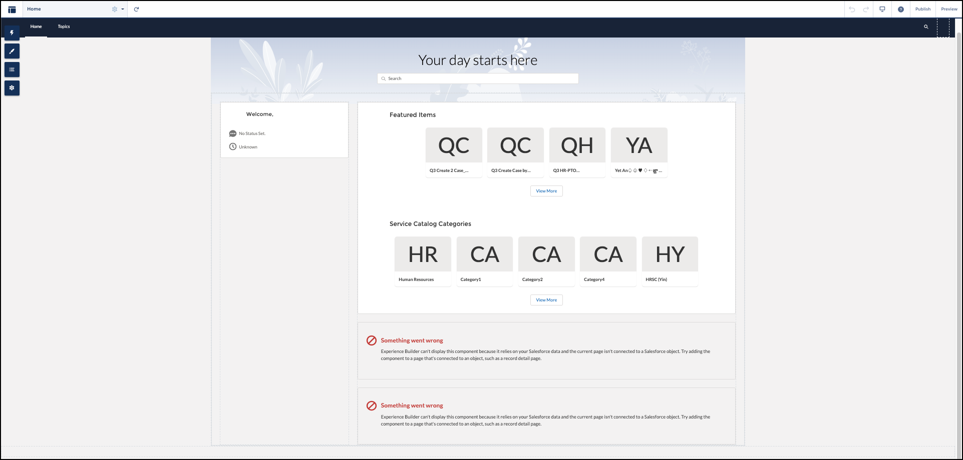Home page