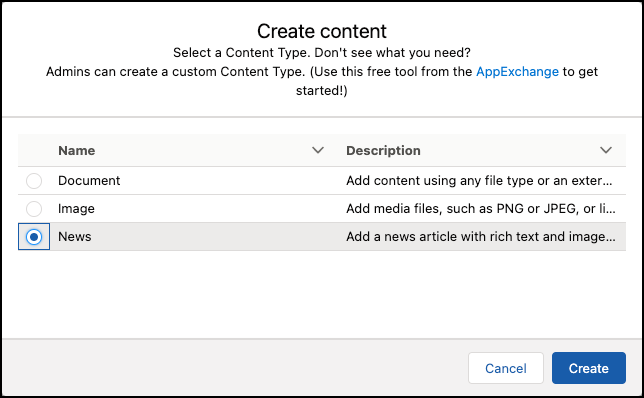 Create Content News