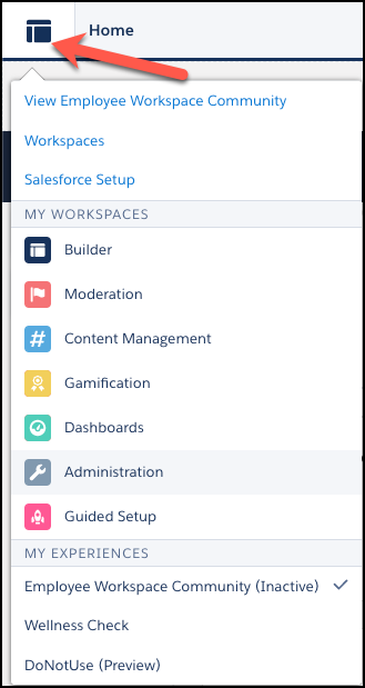 Experience Builder Settings