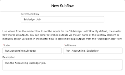 Esimerkkikulku Accounting Subledgerin suorittamiseen
