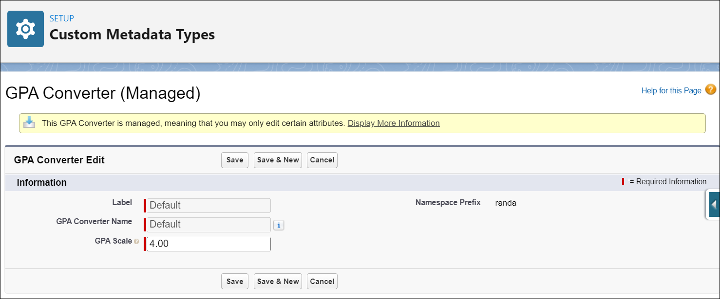 Change the GPA Scale from the GPA Converter Custom Metadata Type.