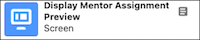 Élément d'écran Aperçu de l'attribution de mentor