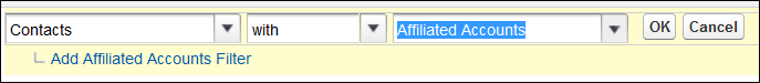 Adding Contacts with Affiliated Accounts to the Cross Filter
