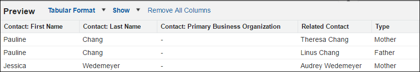 Report preview after adding fields