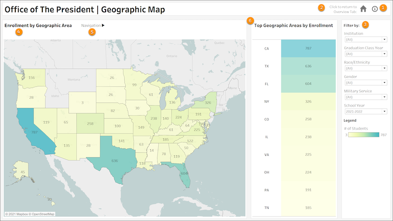 Geographic Map Dashboard