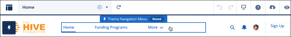 Theme Navigation Menu