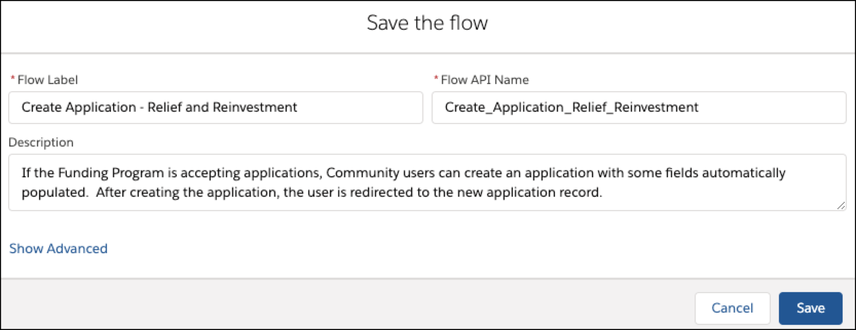 Clone and save the flow.