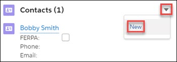 Create a Contact record for another member of the student's household
