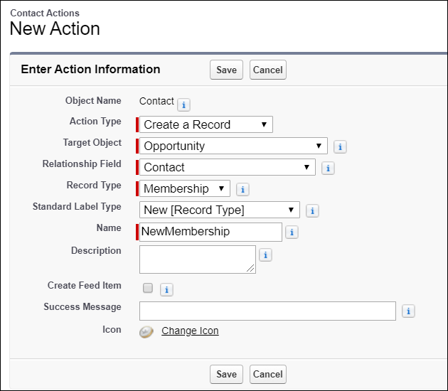 New Action for Memberships