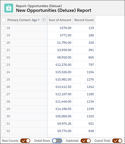 Deluxe Custom Report