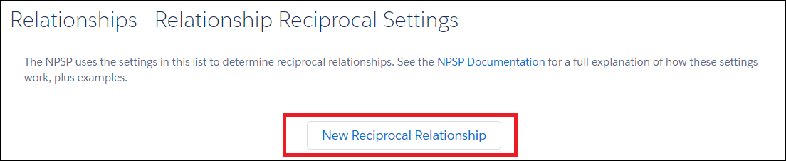 Location of New Reciprocal Relationship option
