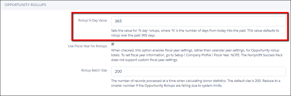 Rollup N Day Value field