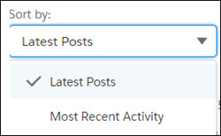 Sort By picklist with Latest Posts selected