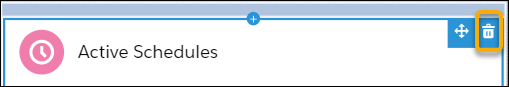 Remove Lightning component icon highlighted.