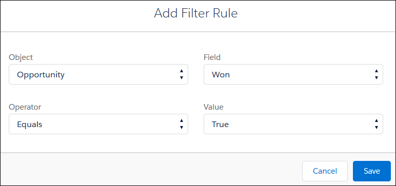Adding a filter rule for soft credit roles including Matched Donor, Soft Credit, and Household Member