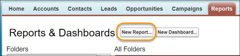 New Report button