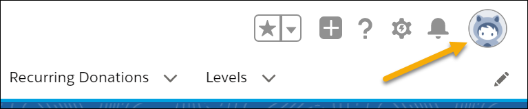 Click on the user profile icon