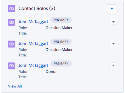 Contact Roles related list