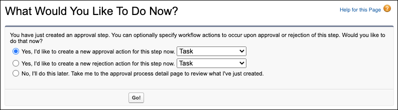 Create new approval task