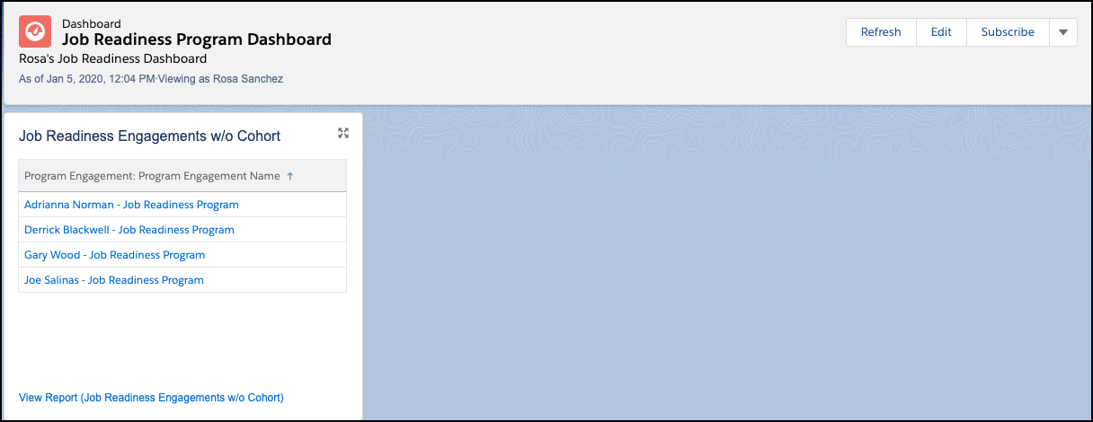 Add a custom report to a dashboard