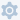 A blue gear icon