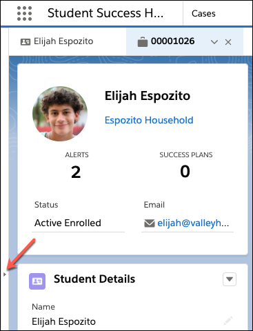 Click the split-view icon to expand the compact list view