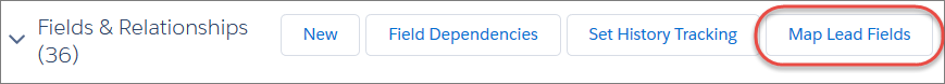 Map Lead Fields button