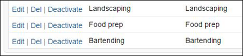 Newly added Volunteer Skills picklist values