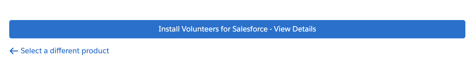 Install Volunteers for Salesforce - View Details button